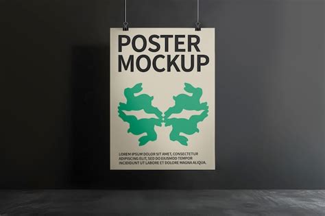Premium Psd Poster Hanging Mockup