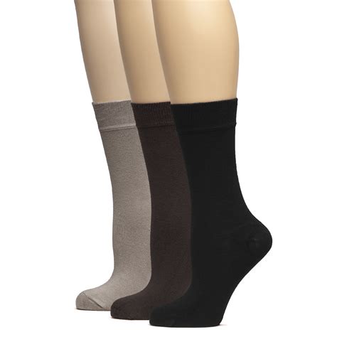 Hugh Ugoli Womens Bamboo Soft Crew Socks For Dress And Trouser Thin Seamless Toe And Non Binding