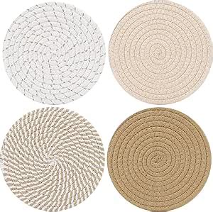 Amazon Me Fan Trivets Potholders Set Cotton Thread Weave Trivets For For Hot Pots And