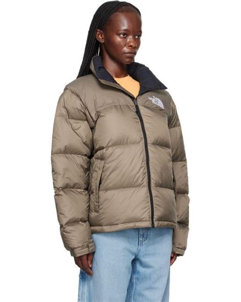 The North Face Brown Retro Nuptse Down Jacket Lyst