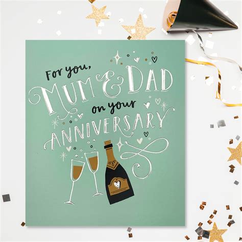 Mum And Dad On Your Anniversary Greeting Card