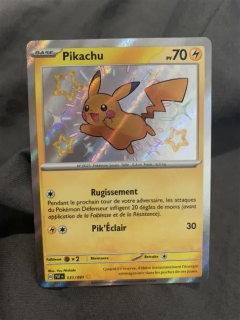 Carte Pok Mon Pikachu Shiny Destin Es De Paldea Ev Fr Neuf