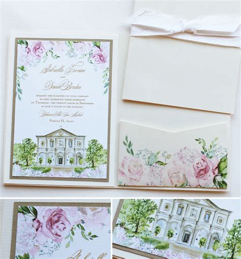 Villa San Michele Wedding Invitations Momental Designs