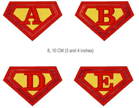 Superman Alphabet Applique Design