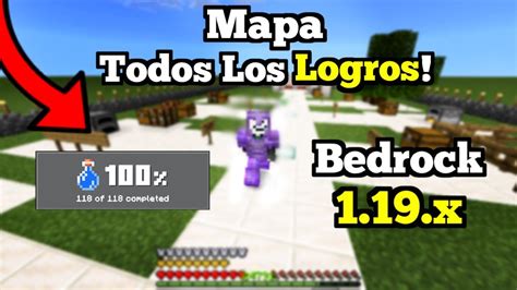 Consigue Todos Los Logros Minecraft Bedrock Mapa Con Todos