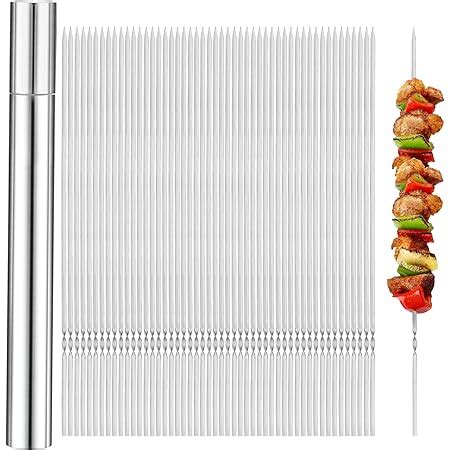 Amazon Minatee Pcs Metal Skewers For Grilling Kebab Skewers