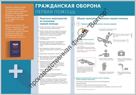 Стенд «Гражданская оборона. Первая помощь»