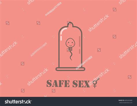 Condom Sperm Cartoon Vector Safe Sex Stock Vector Royalty Free 685265689 Shutterstock