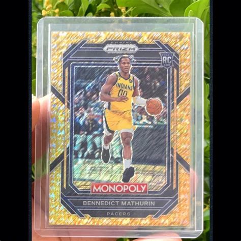 Gold Shimmer Panini Prizm Monopoly Bennedict Mathurin Rookie