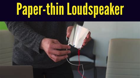 Mit Researchers Develop A Paper Thin Loudspeaker Using Straightforward