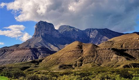 Guadalupe Peak Highest Mountain In Texas Clouds Landscape Sky