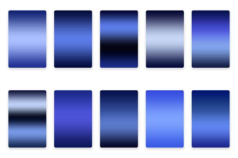 Blue Metallic Gradients - Creative Finest