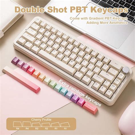 YUNZII B Wireless Mechanical Keyboard RGB Backlit NKRO Tri Mode BT GHz USB C Hot