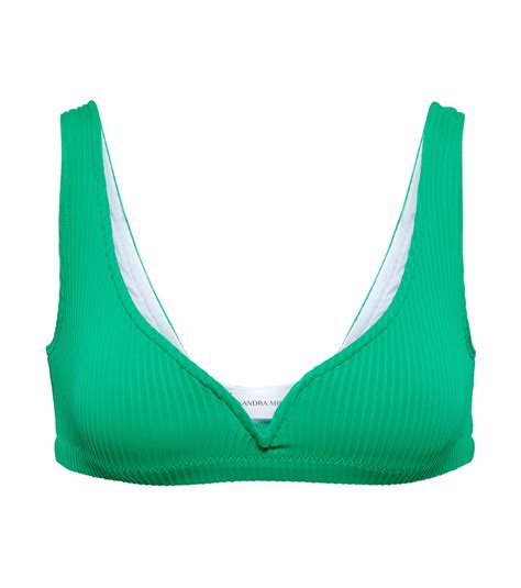 Kamala Ribbed Bikini Top In Green Alexandra Miro Mytheresa
