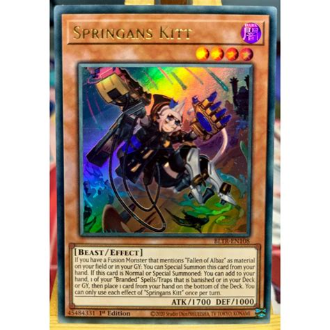 KW2 Yugioh EN UK Waifu Thẻ bài Springans Kitt BLTR EN108