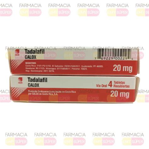 TADALAFIL CALOX 20 MG 1 TB Farmacia Emy