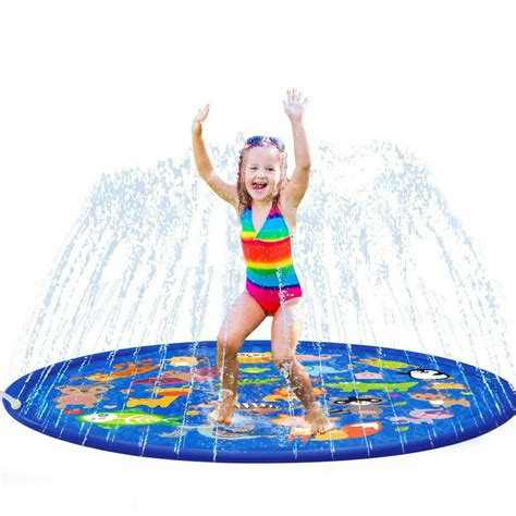 Fun Little Toys Inflatable Splash Sprinkler Pad for Kids Toddlers Dogs ...