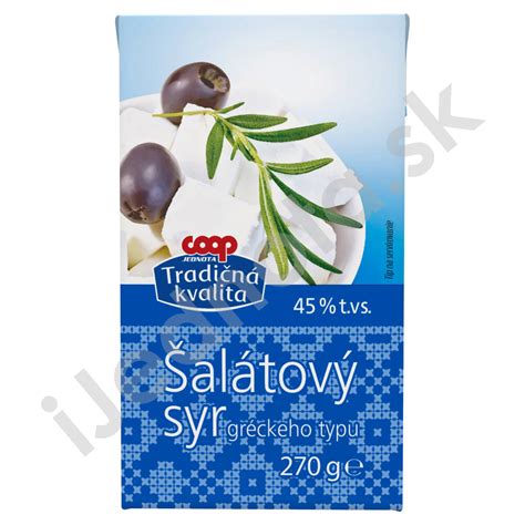 COOP Jednota Tradičná kvalita Šalátový syr gréckeho typu 270 g COOP