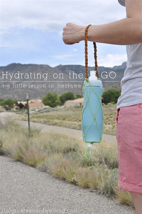 Hydrating On The GO Macrame Water Bottle Holder