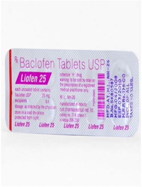 Baclofen Liofen Mg At Best Price In Mumbai Adamo Healthcare