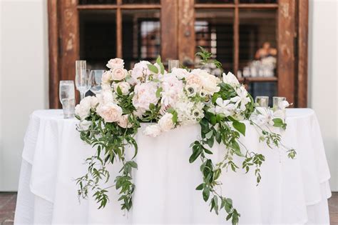 Romantic Pastel Santa Barbara Wedding Sweetheart Table Wedding