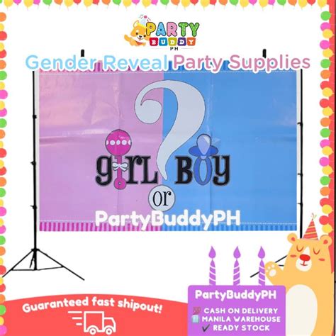 Gender Reveal Party Supplies Banderitas Pop Up Balloon Boy Girl Balloon