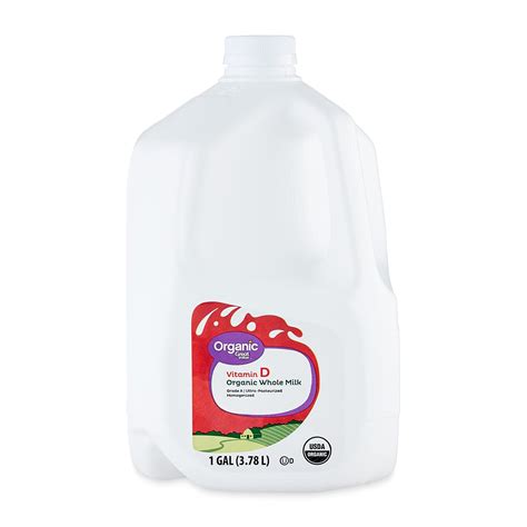 Great Value Organic Whole Vitamin D Milk Gallon 128 Fl Oz