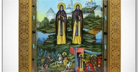Живописная икона «Святые преподобные Александр (Пересвет) и Андрей ...