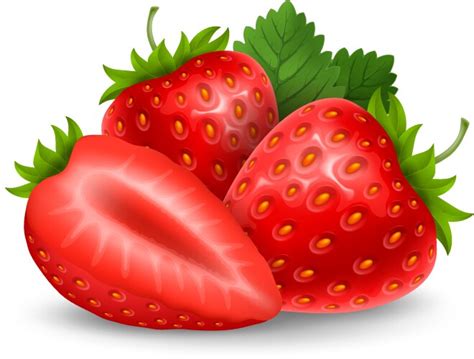 Strawberry Image Fresh Fruit 3d Realistic Icon Vector Image