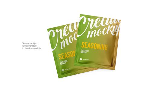 Exclusive Product Mockups Two Spices Seasoning Sachet