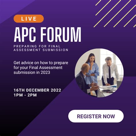 APC Forum Looking Ahead And Preparing For Final Assessment Submission