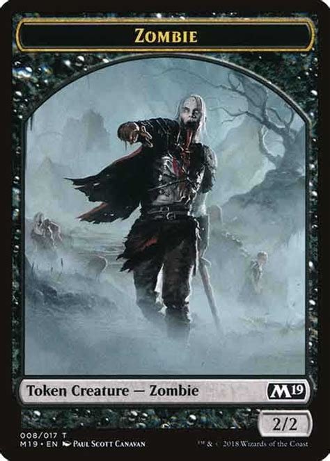 22 Black Zombie Creature Token Mtgonl Tokens