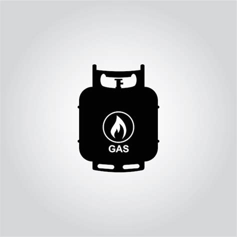 Contenedor Del Icono De La Botella De Propano Lpg Del Tanque Vectorial