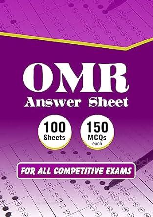 Buy Omr Sheet For All Competitive Exams Sheets Mcqs Each