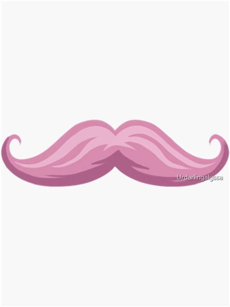 Pink Mustache Sticker For Sale By Urdarlingalyssa Redbubble