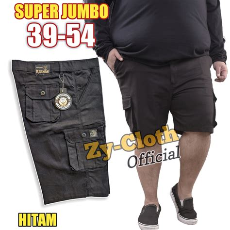 Celana Pendek Pria Cargo Jumbo Kargo Pendek Big Size Saku Timbul Bahan