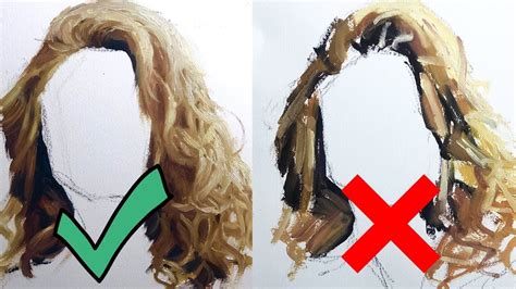 Two Pictures Of Different Types Of Hair And One Has A Green Tick Mark On It