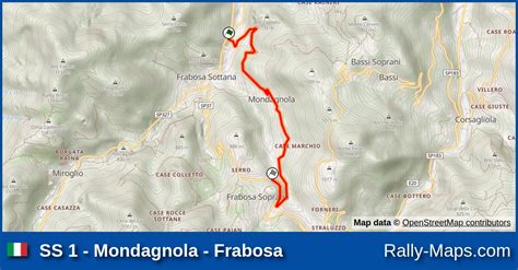 Ss Mondagnola Frabosa Stage Map Rally Ruota D Oro