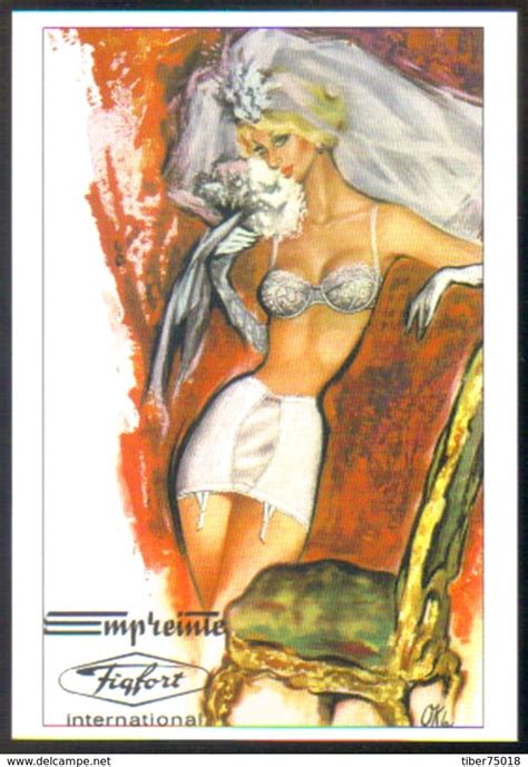 Pin Ups Carte Postale Empreinte Soutien Gorge Et Gaine Figfort Lingerie Femme Nue Pin