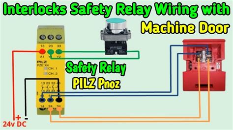 Machine Door Interlocks Wiring With Safety Relay Pilz Pnoz Connection