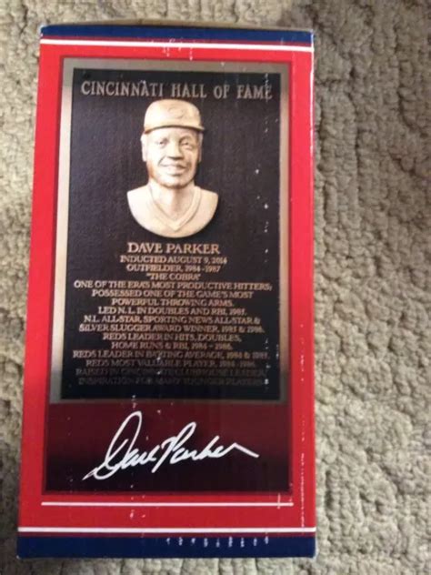 Cincinnati Reds Dave Parker Hall Of Fame Sga Bobblehead Excellente