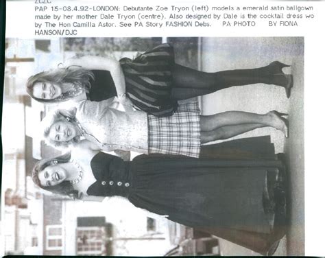 Zoe Tryon With Her Mother Lady Tryon And Hon Camilla Astor Vintage