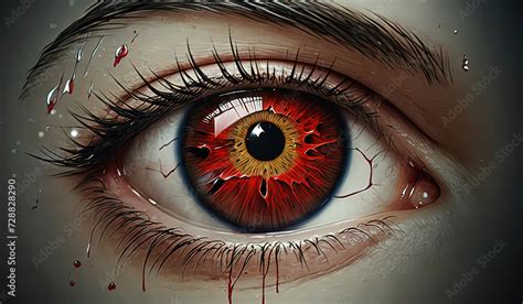Tattoo Design Eye With Tear And Broken Heart Eye Of The Girl Stock