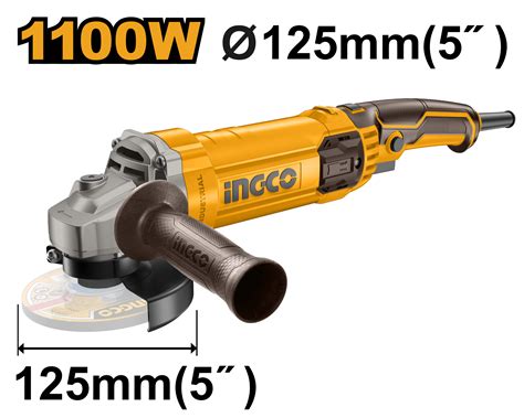 Угловая шлифовальная машина (УШМ) INGCO AG110038 INDUSTRIAL 125 мм 1,1 ...