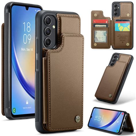 Caseme Samsung Galaxy A Rfid Blocking Card Holder Case Brown