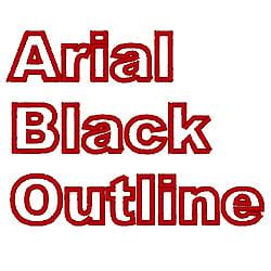 Arial Black Outline Embroidery Font | AnnTheGran.com