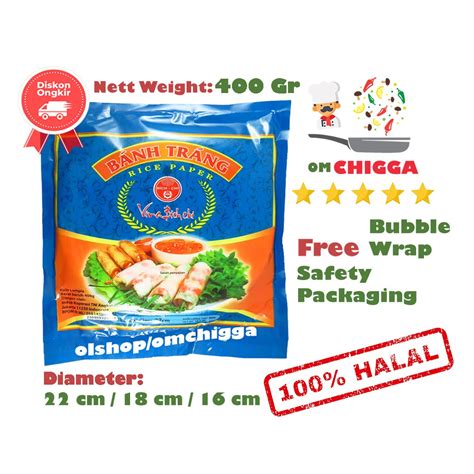 Jual Banh Trang Rice Paper Gr Kulit Lumpia Vietnam Pak