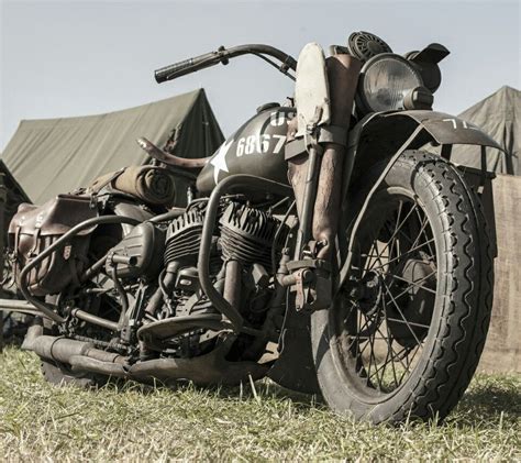 Army Motorcycle Harley Davidson Wla Vintage Motorcycles Harley