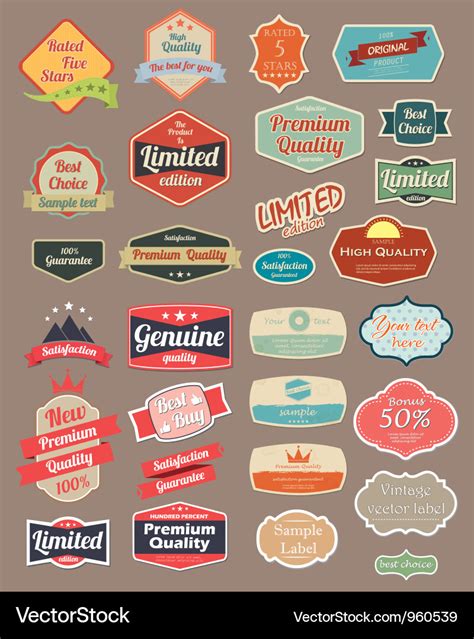 Retro Design Label Royalty Free Vector Image Vectorstock