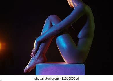 Nude Woman Colorful Bright Lights Rainbow Stock Photo 1181803816 Shutterstock